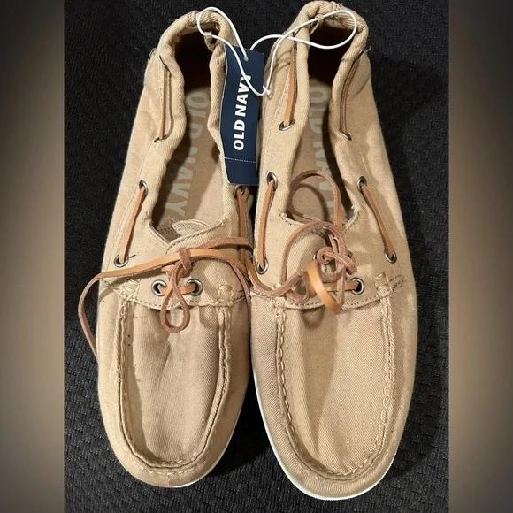 NWT Men’s Old Navy Light Brown Boat Shoes in Size 8 - Picture 4 of 7
